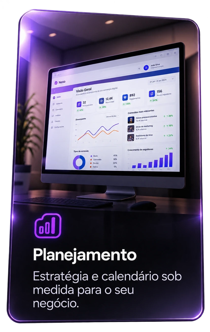 Planejamento — Estratégia e calendário sob medida para o seu negócio.